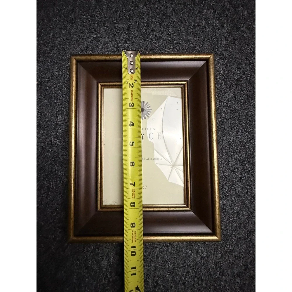 Cynthia Royce Thompson Products 5x7 Photo Frame Brown Gold Gilt Wood Look Trim